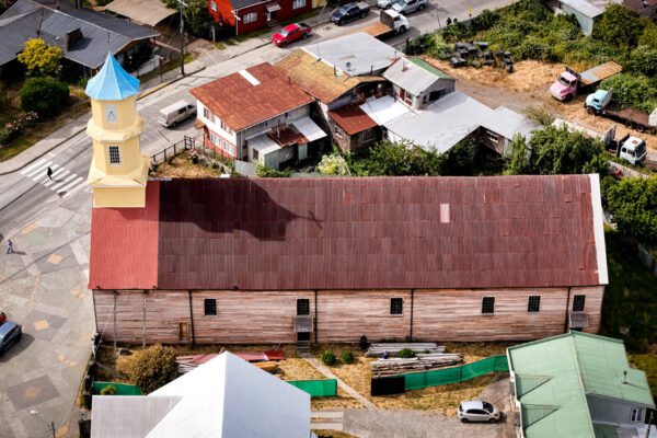 Obra de emergencia paramentos laterales y culata Iglesia Nuestra Señora del Rosario de Chonchi